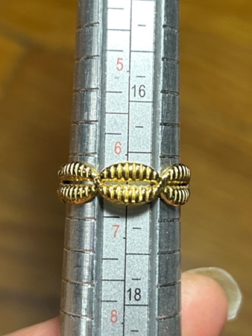 3/$25 Gold Cowrie Shell Ring - Picture 6 of 7